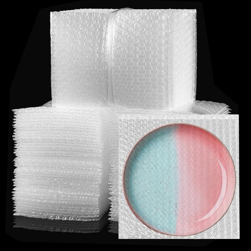 EPHECH 300PCS Clear Bubble Out Bag 6" x 6", Small Bubble Pouches Wrap Bags, Double Wall Shockproof Bubble Pouches Packaging Bags Cushioning Protective Bag for Moving, Shipping, Packing and Storage - Image 1